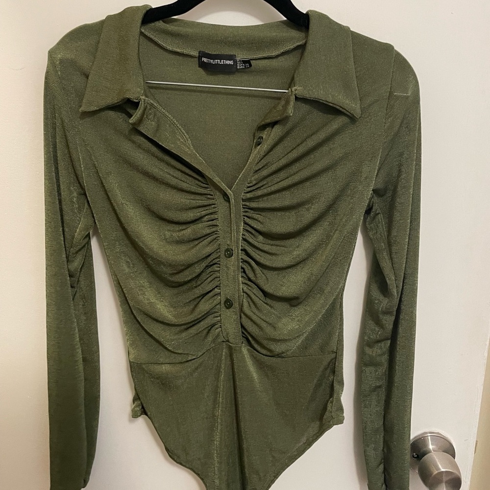 Pretty Little Thing Button Up Bodysuit
